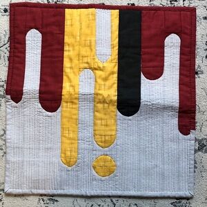 Handmade OOAK 18” square Quilted wall hanging - “Drip, Drip, Drip” by me